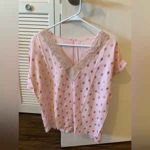 Gold Designed Pink SHEIN Shirt